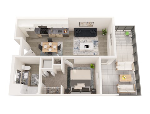 a floor plan of a one bedroom apartment